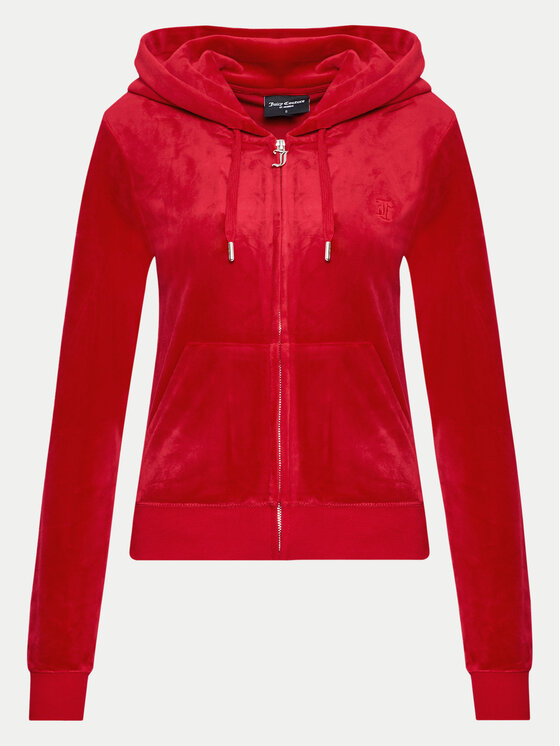 Juicy Couture Juicy Couture Džemperis ar kapuci Robertson JCAP176 Sarkans Slim Fit