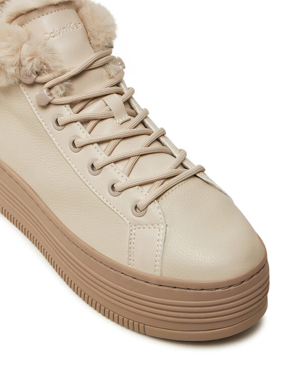 Calvin Klein Jeans Calvin Klein Jeans Čizme Bold Platf Low Laceup Mg YW0YW01590 Bež