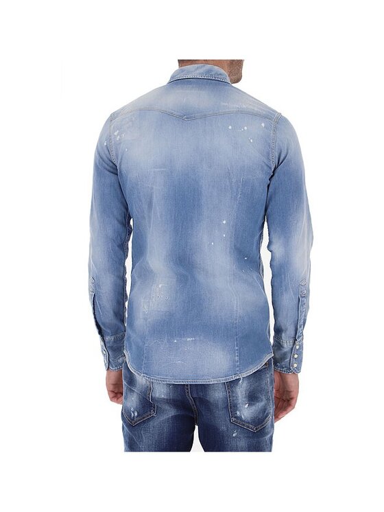 Dsquared2 Dsquared2 Košile S74DM0452 S30341 470 Modrá Slim Fit