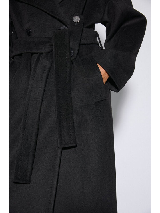Estro Estro Cappotto di lana ER00120534 Nero Loose Fit