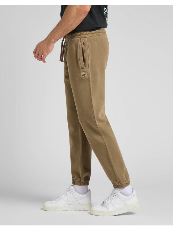 Lee Lee Spodnie dresowe SWEAT PANT Brązowy Loose Fit
