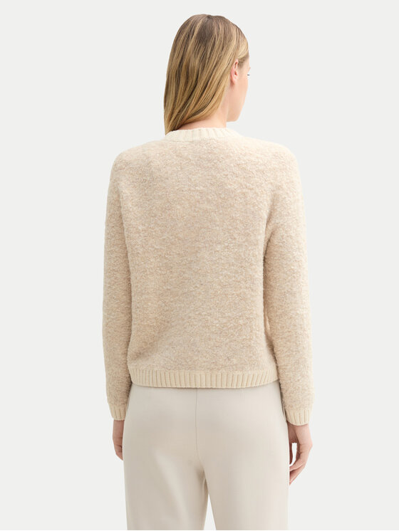 Tom Tailor Tom Tailor Pletena jopica 1044068 Bež Regular Fit