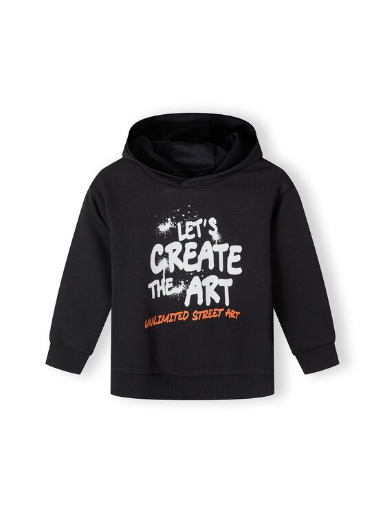 minoti minoti Bluza 23fleece125 Czarny Regular Fit