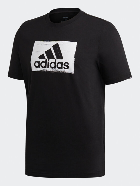 adidas adidas Тишърт BRUSHSTROKE T-Shirt GD5893 Черен Regular Fit