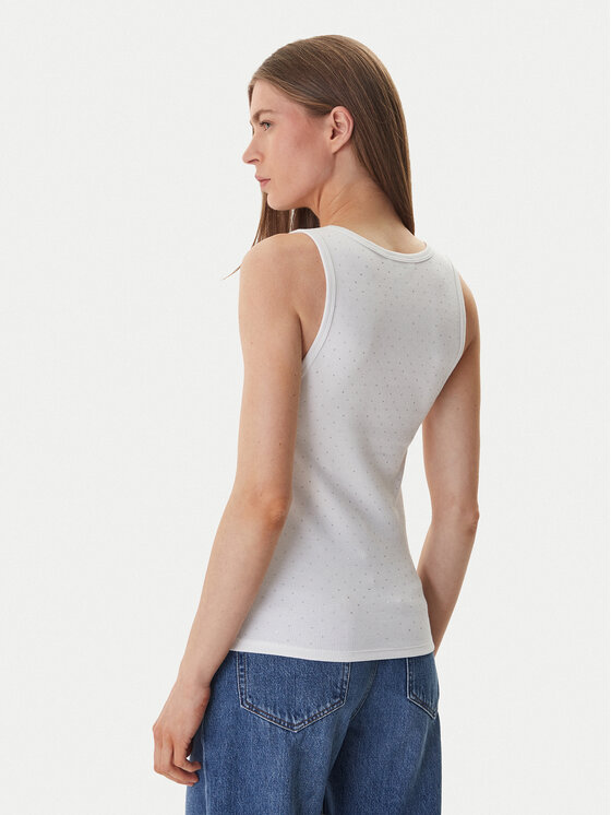 DKNY DKNY Top DJ6T1730 Biały Slim Fit