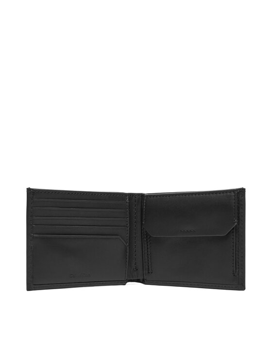 Calvin Klein Calvin Klein Herren Geldbörse Ck Smooth Trifold W/ Coin LV04D1103G Schwarz