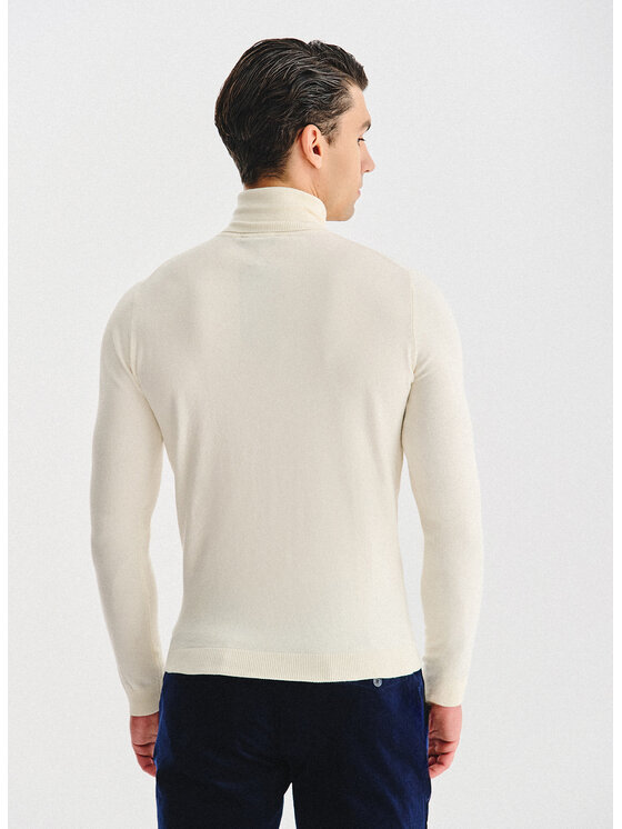 Pako Lorente Pako Lorente Sweter P25WB-2X-025 Biały Classic Fit