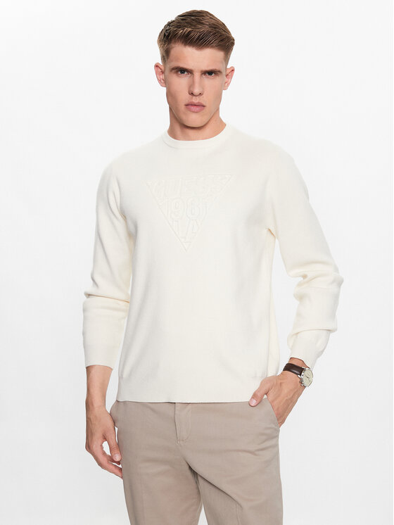 Guess Sveter M3YR06 Z2VU2 Écru Regular Fit