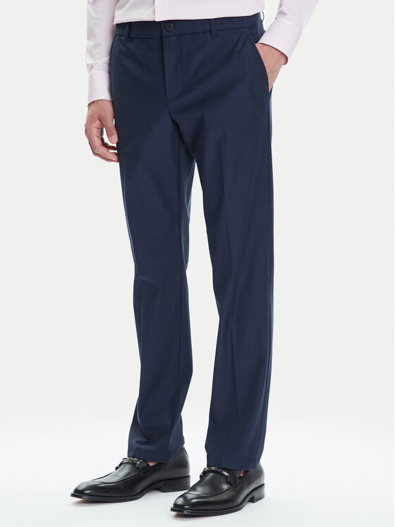 Guess Guess Pantaloni din material M4YB01 WG9Z2 Bleumarin Slim Fit