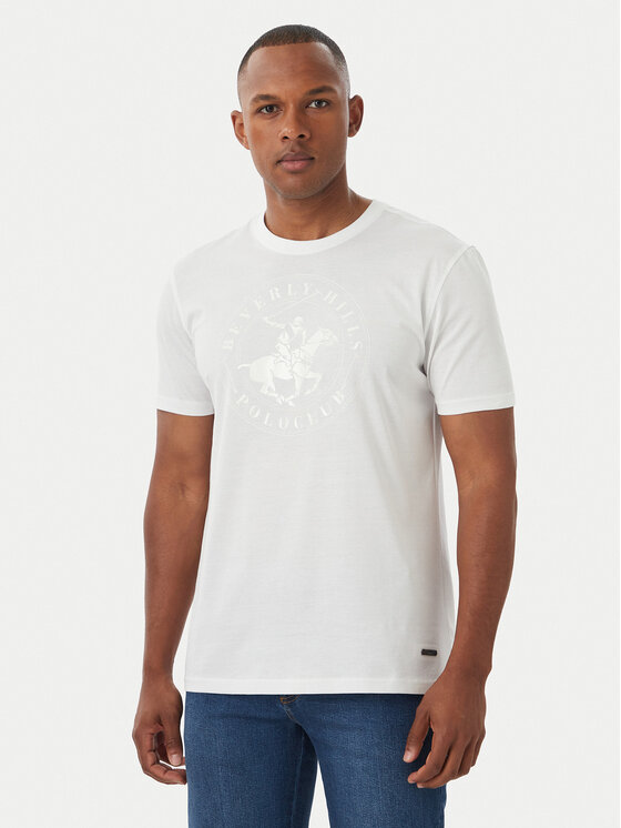 Beverly Hills Polo Club Tricou M1546 Alb Regular Fit