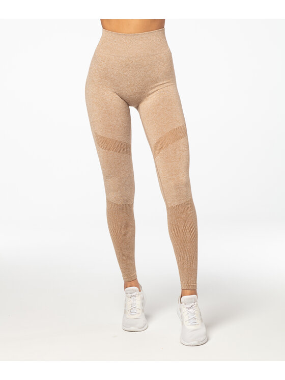 Carpatree Carpatree Legginsy Vibe Leggings Beżowy Fitted Fit
