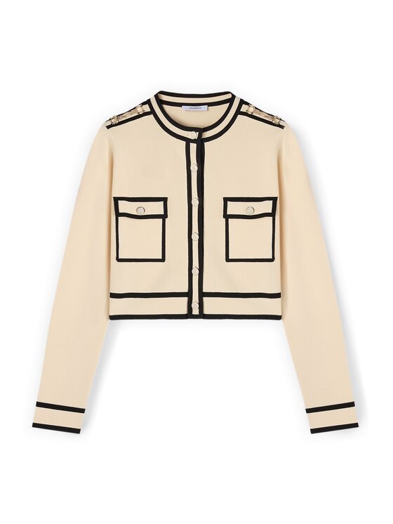 Motivi Motivi Cardigan M465W003565N0S1 Bianco Regular Fit
