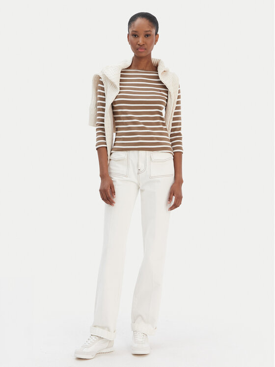 Tommy Hilfiger Tommy Hilfiger Блузка New Cody WW0WW40589 Бежевий Slim Fit