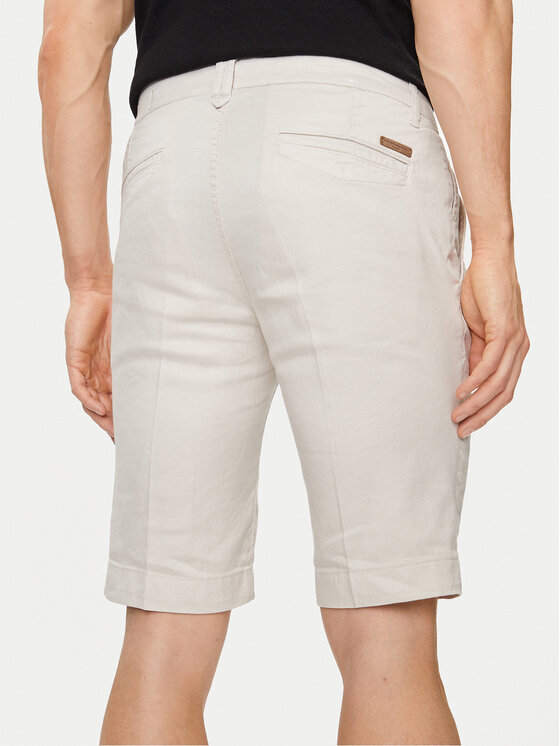 Baldessarini Baldessarini Szorty materiałowe B1 16939.6666 Écru Regular Fit