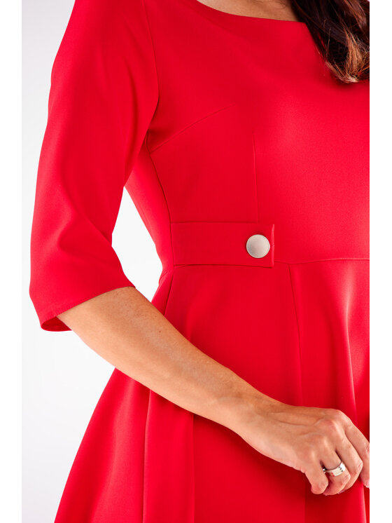 Awama Awama Abito da cocktail A520 Rosso Basic Fit