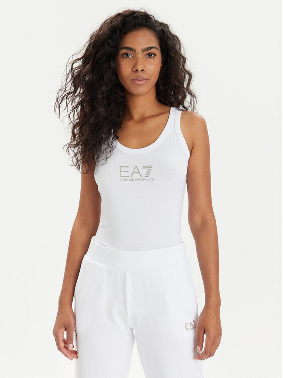EA7 Emporio Armani EA7 Emporio Armani Top 3DTH52 TJFKZ 0101 Bela Regular Fit