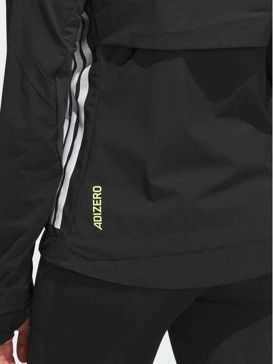 adidas adidas Kurtka do biegania Adizero Running Czarny Slim Fit