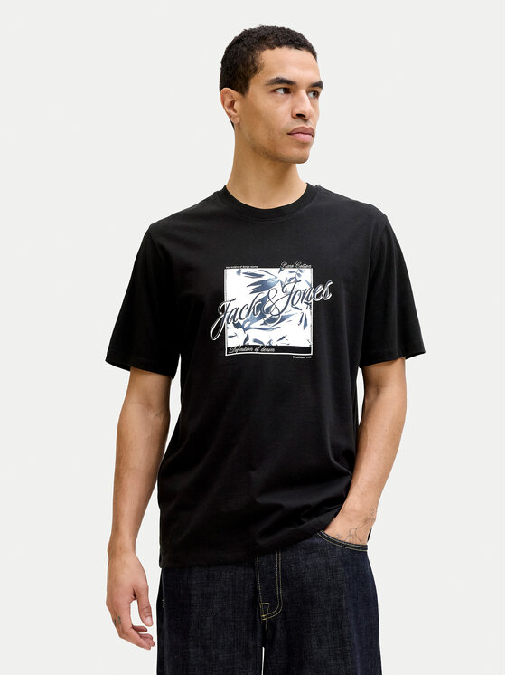 Jack & Jones Tricou Honolulu 12288088 Negru Regular Fit