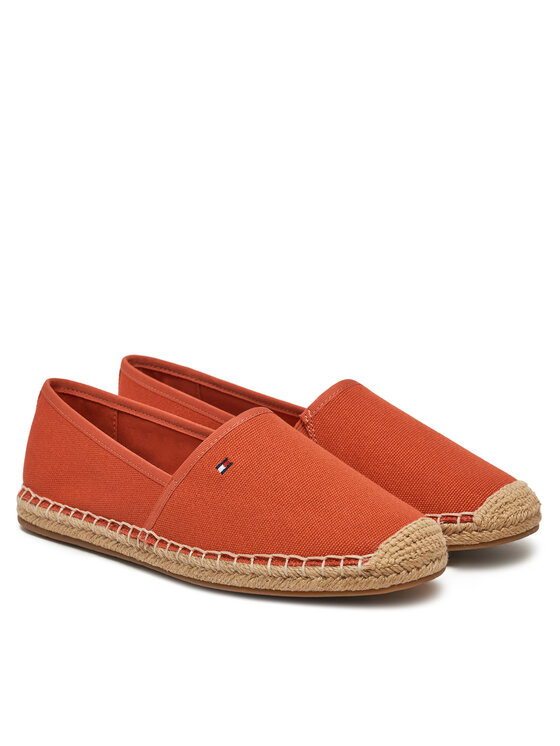 Tommy Hilfiger Tommy Hilfiger Espadrilės Flag Canvas Espadrille FW0FW08541 Raudona
