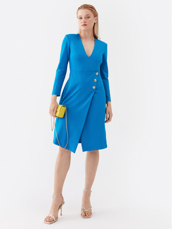 PINKO Pinko Kokteilinė suknelė 100943 A0HM Mėlyna Regular Fit