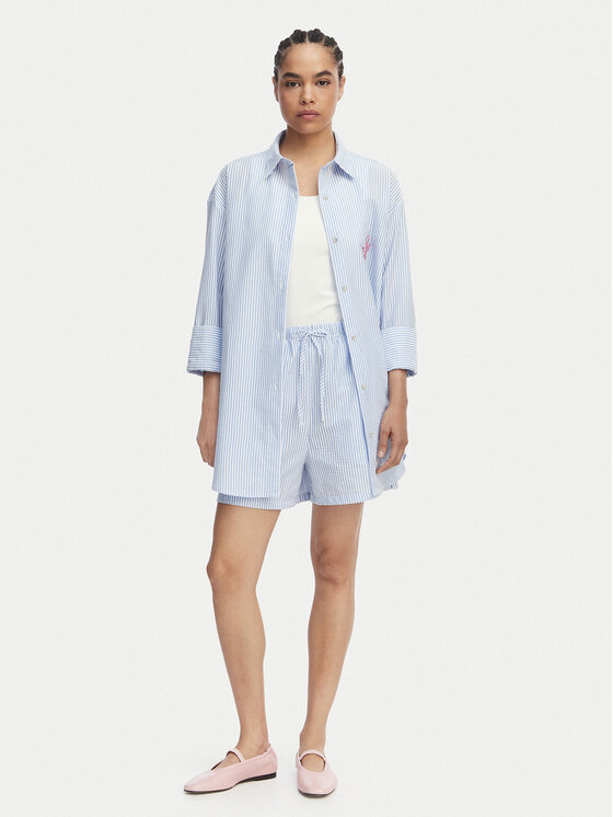 Tommy Hilfiger Tommy Hilfiger Camicia Seersucker UW0UW06474 Blu Regular Fit