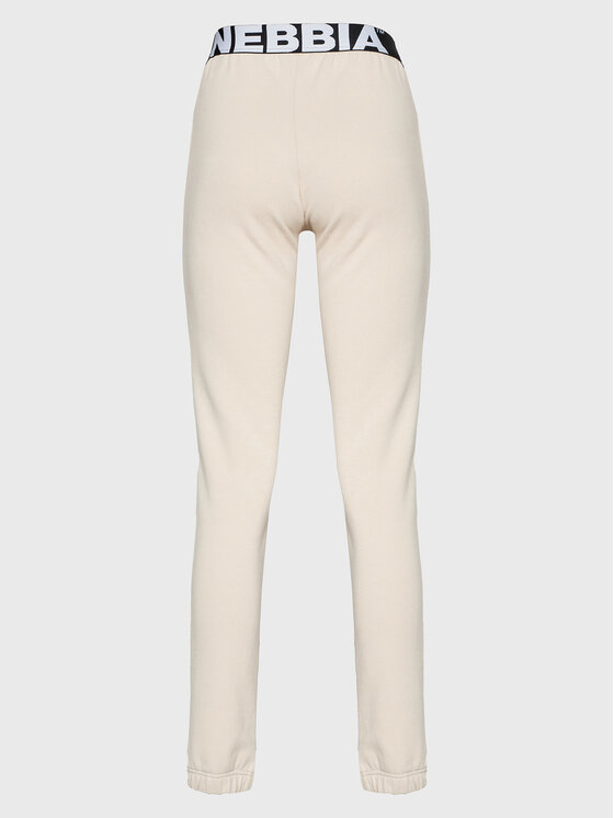 NEBBIA NEBBIA Долнище анцуг 408 Екрю Relaxed Fit
