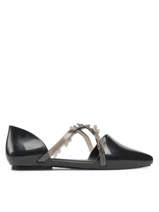 Melissa Melissa Ballerine Pointy Stripe Fly Ad 33638 Nero