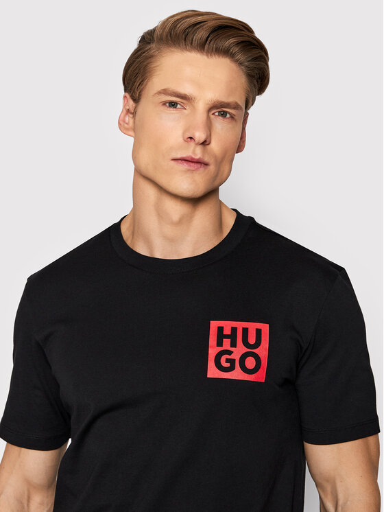 HUGO Hugo T-krekls Detzington 50473893 Melns Regular Fit