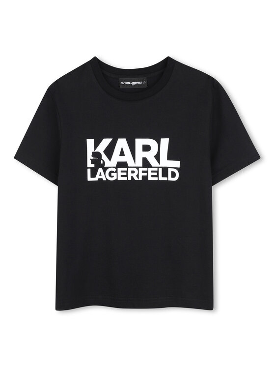 Karl Lagerfeld Kids Tricou Z31098 D Negru Regular Fit