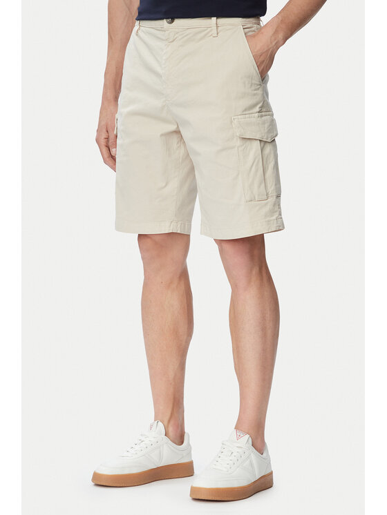 Guess Szövet rövidnadrág M6GDVA W1703 Krém Regular Fit