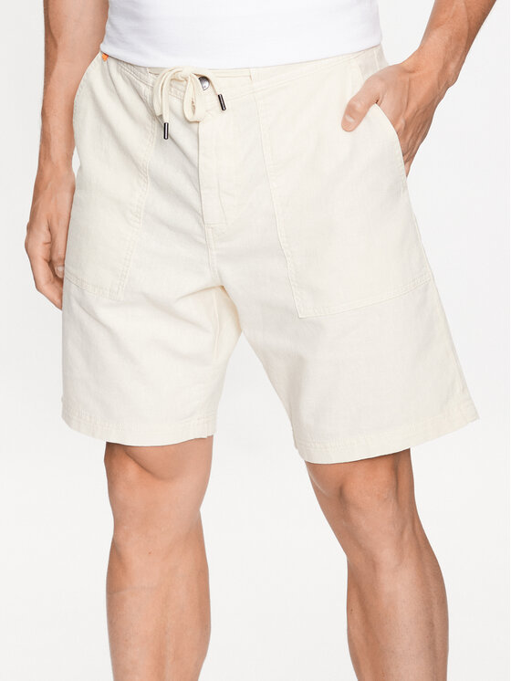 Boss Pantaloncini di tessuto Sisla 50488627 Beige Regular Fit, taglia : 52