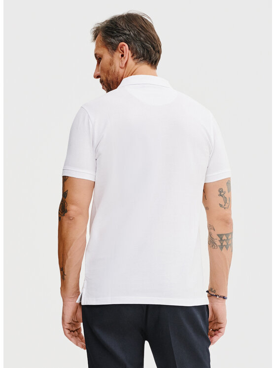 Pako Lorente Pako Lorente Polo P25SF-TX-003 Biały Classic Fit