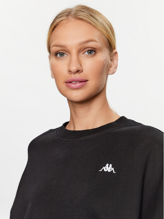 Kappa Kappa Pulóver 313022 Fekete Loose Fit