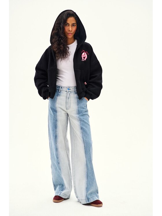 NAOKO NAOKO Bluza Soulmate Lobster Czarny Oversize