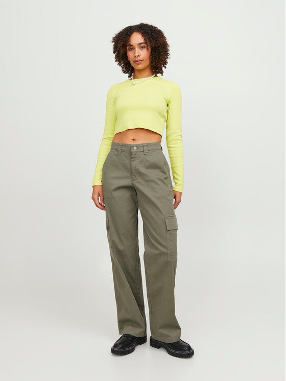 JJXX JJXX Hlače iz tkanine 12236946 Zelena Regular Fit