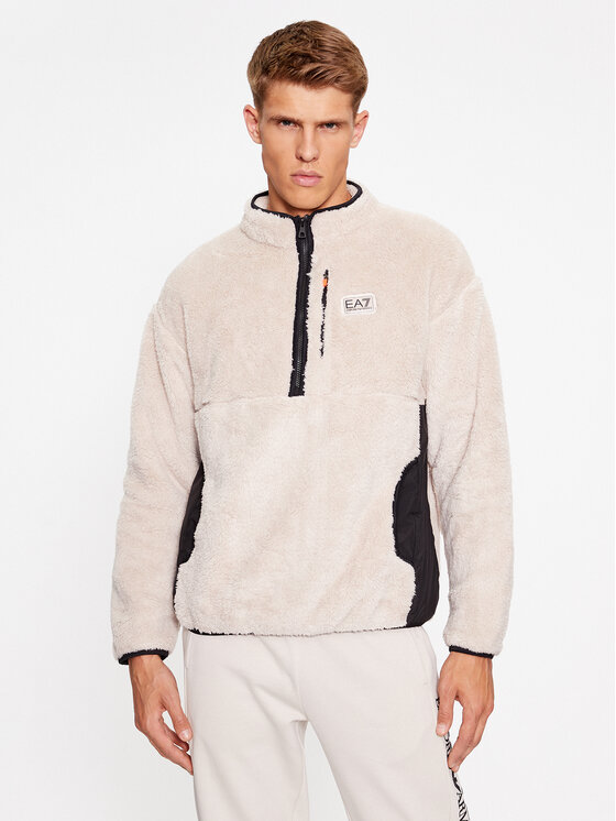 EA7 Emporio Armani Mikina 6RPM47 PJSFZ 1716 Béžová Regular Fit