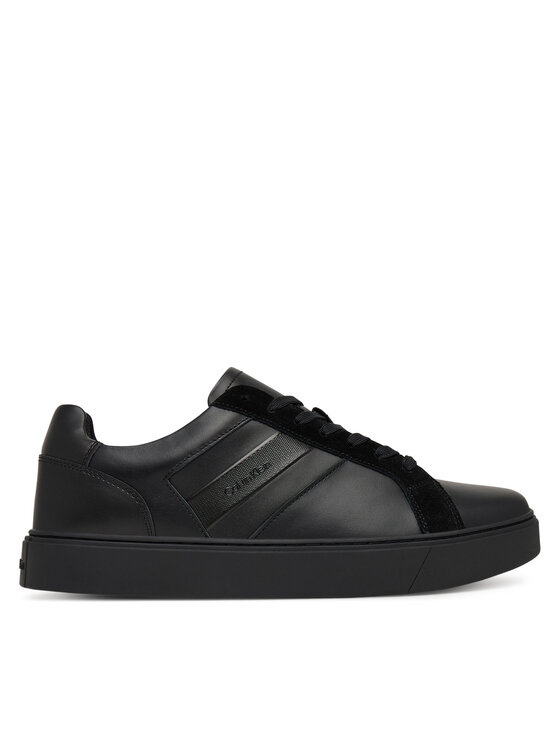 Calvin Klein Calvin Klein Sneakersy Classic Cupsole Laceup Tape Lth2 YM0YM01448 Čierna