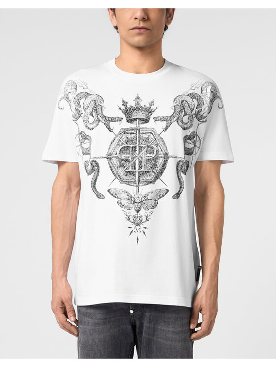 PHILIPP PLEIN PHILIPP PLEIN T-Shirt 29818 Biały Regular Fit