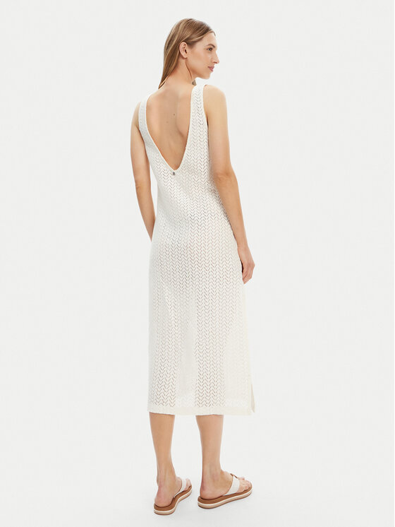Roxy Roxy Sukienka plażowa ERJX603455 Écru Regular Fit