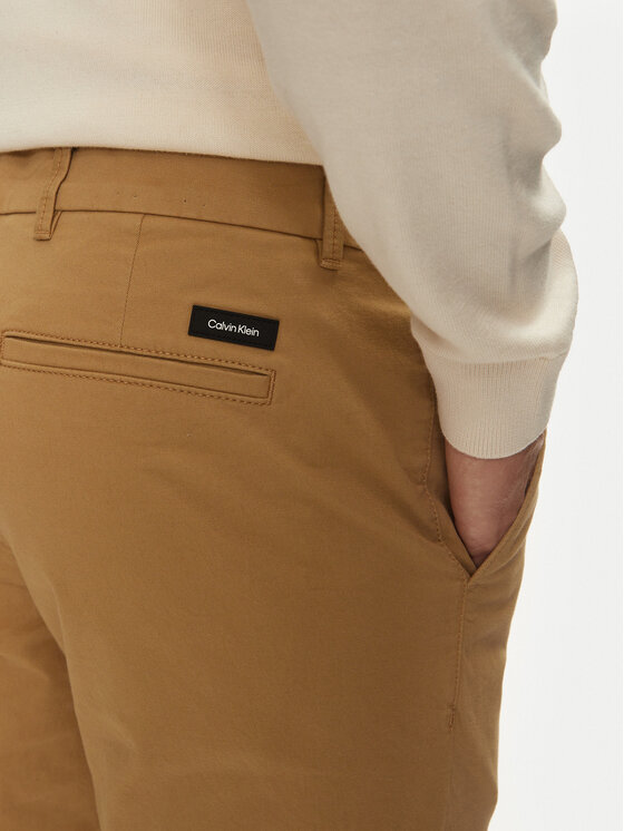Calvin Klein Calvin Klein Čino bikses Modern Twill K10K113696 Haki Slim Fit