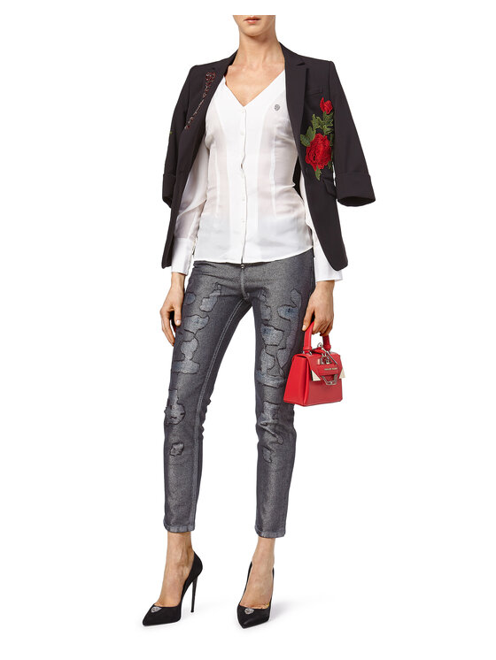 PHILIPP PLEIN PHILIPP PLEIN Koszula 23929 Biały Fitted Fit