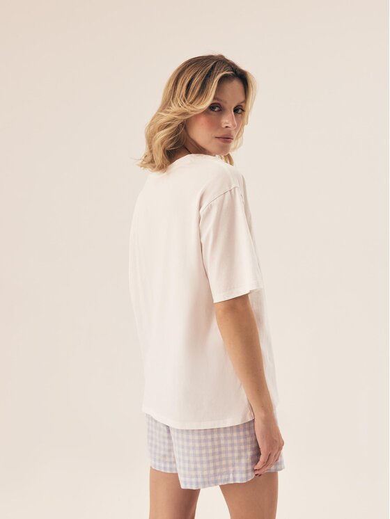 Esotiq Esotiq Piżama 42696 Biały Regular Fit