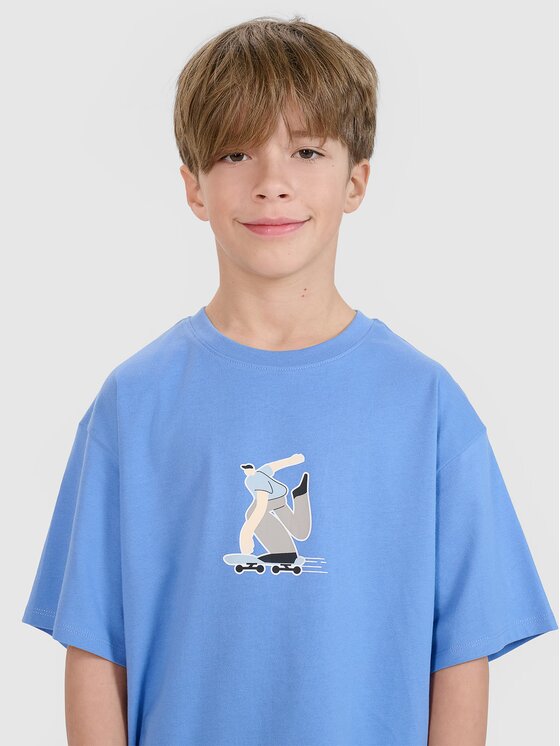 4F 4F T-shirt 4FJRSS25TTSHM2641-33S Blu Oversize