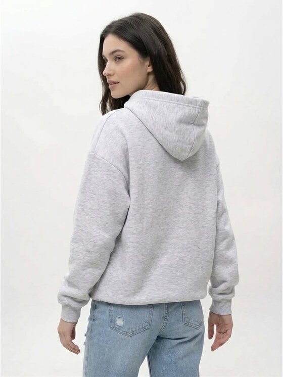 Jigga Wear Jigga Wear Bluza Szeroka luźna korona 131668 Szary Oversize