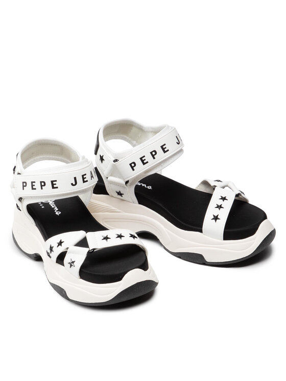 Pepe Jeans Pepe Jeans Sandały Grub Star PLS90567 Biały