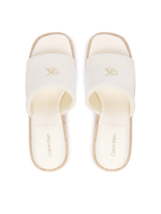 Calvin Klein Calvin Klein Espadrilės Wedge Espad 70 Canvas Mg HW0HW03282 Kreminė