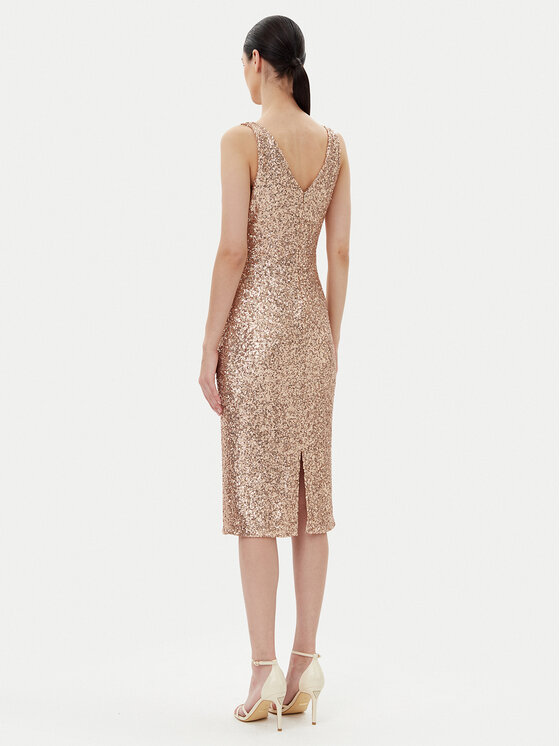 Rinascimento Rinascimento Коктейльна сукня CFC0123778003 Золотий Regular Fit