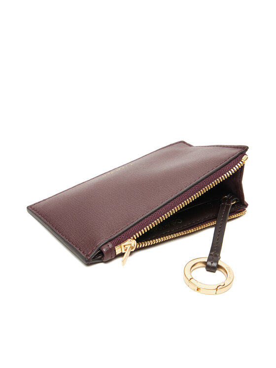 Calvin Klein Calvin Klein Velika ženska denarnica Foil Logo Top Zip Cardcase LV04F1090G Bordo rdeča