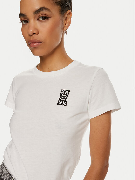 PINKO Pinko T-shirt Bussolotto 100355 A23D Bijela Regular Fit