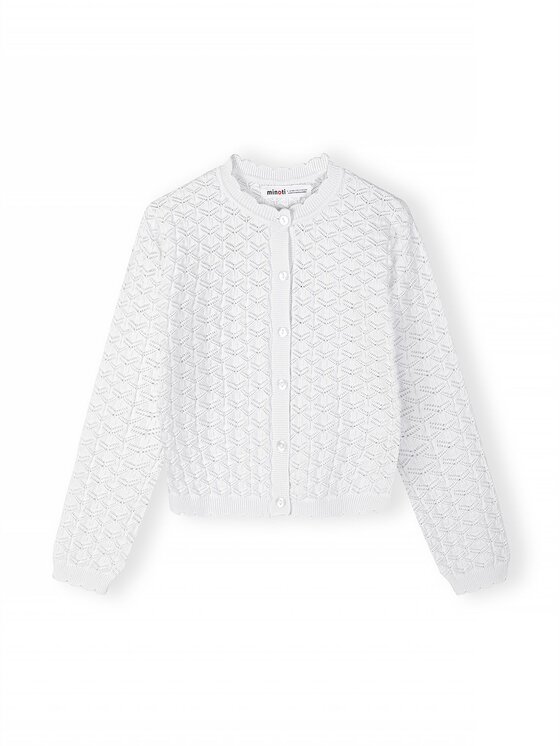 minoti minoti Kardigan 30KNIT155 Biały Regular Fit